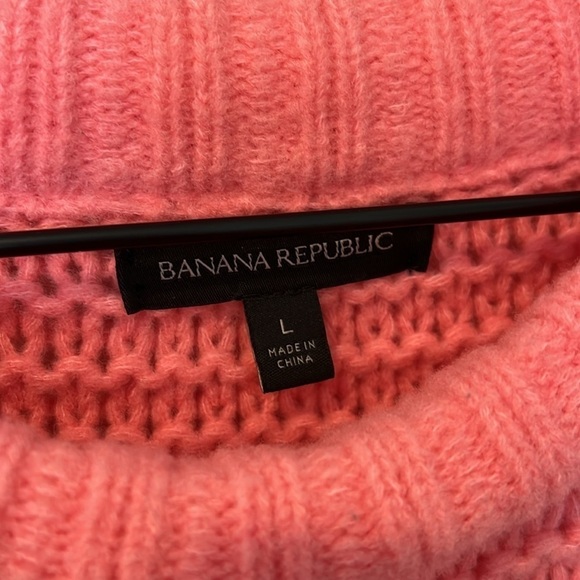 Banana Republic Cable Knit Sweater Merino Wool Size Large - Picture 3 of 8